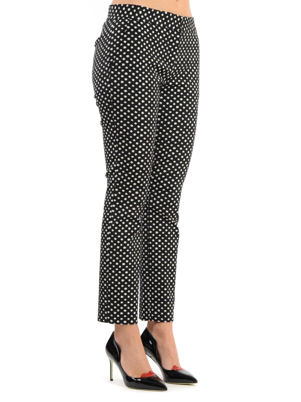 DIANE VON FURSTENBERG Genesis polka-dot Slim Tailored Trousers Size 6